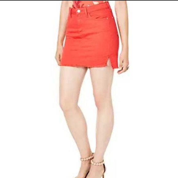 Guess Dresses & Skirts - NWT Guess Talia Raw Hem Denim Mini Skirt Size M